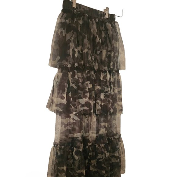 NWOT | Gorgeous | Tulle & Camo | Layered | Maxi Skirt | Size: 3XL - Picture 4 of 14